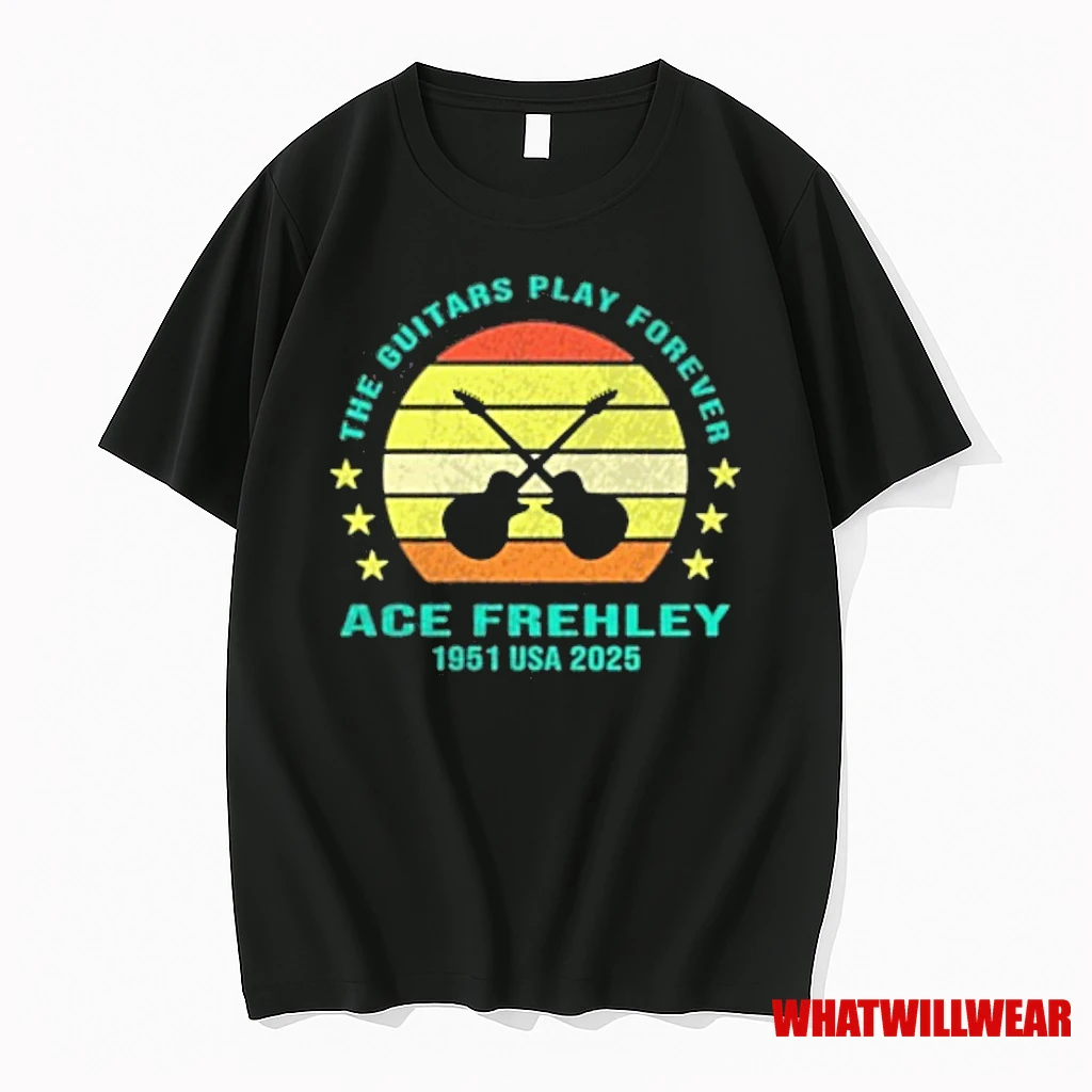 The Guitars Play Forever Ace Frehley 1951 Usa 2025 Music Shirts