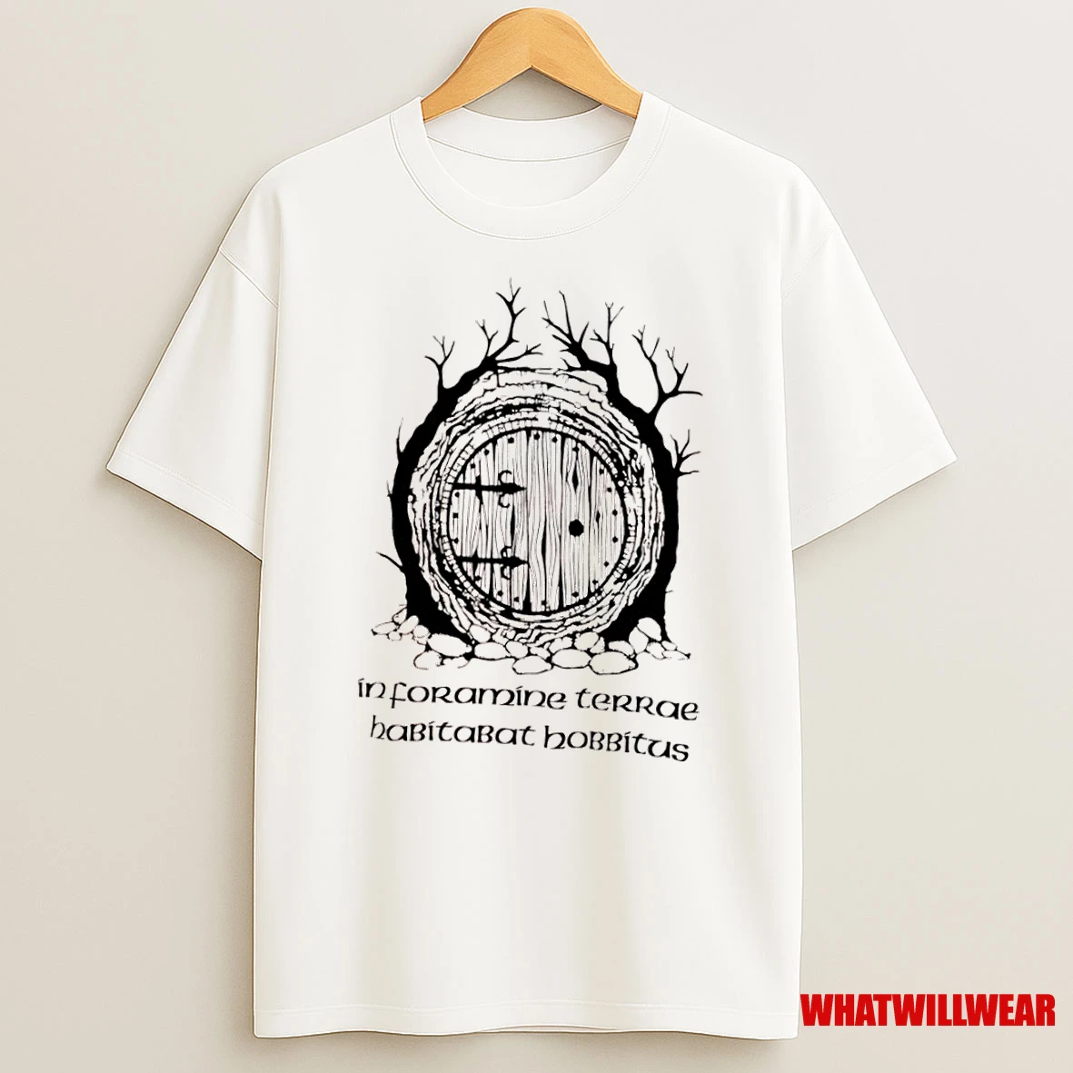 The Hobbit In Foramine Terrae Habitabat Hobbitus Logo Shirts
