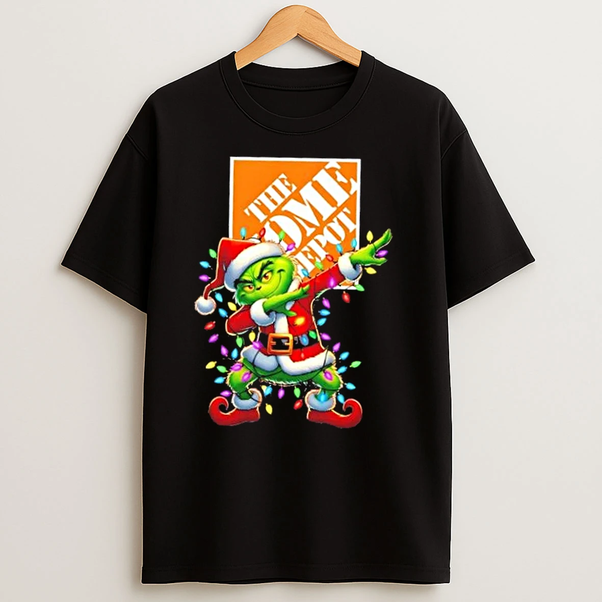 The Home Depot X Grinch Dabbing Merry Christmas T Shirts