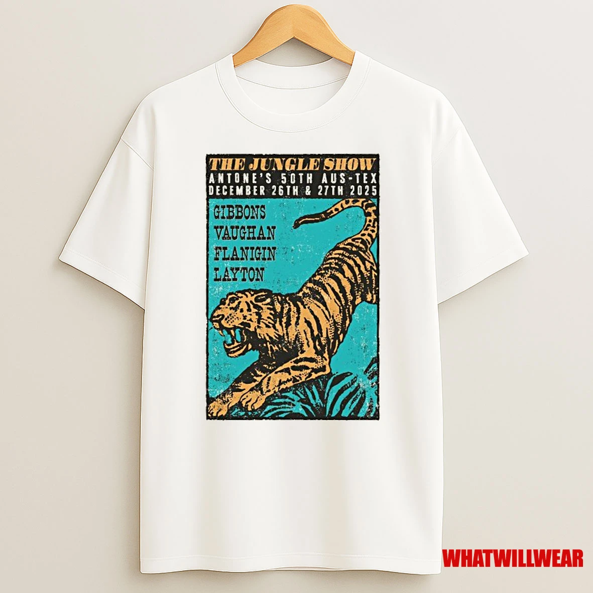 The Jungle Show Antones 50th Aus Tex December 26 27 2025 Tiger Shirts