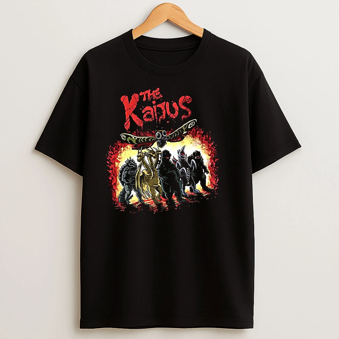 The Kaijus Godzilla King Ghidorah Mothra Cartoon T Shirts
