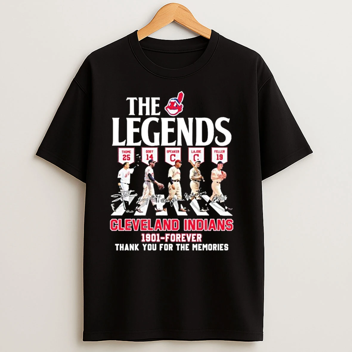 The Legends Cleveland Indians 1901 Forever Abbey Road T Shirts