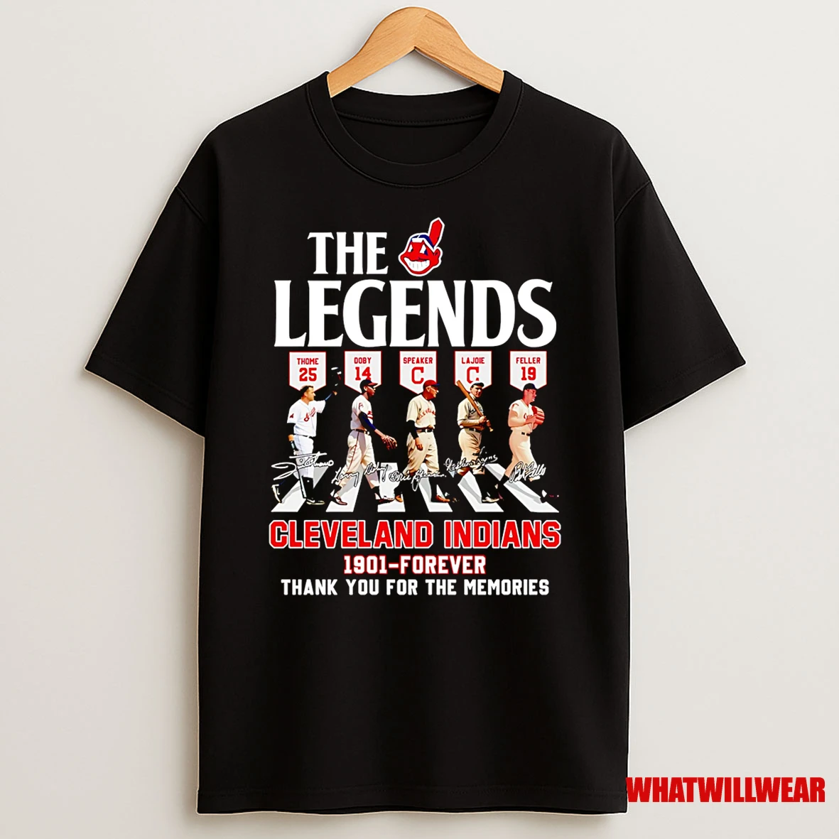 The Legends Cleveland Indians 1901 Forever Thank You For The Memories Shirts