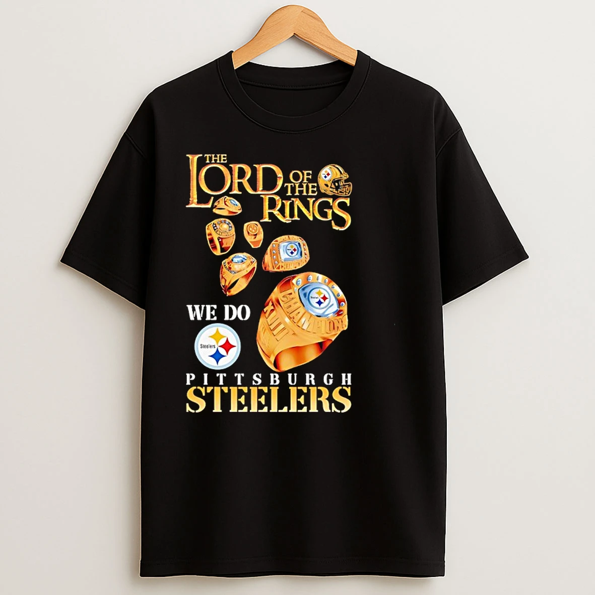 The Lord Of The Rings X Pittsburgh Steelers Football Team Logo T Shirts
