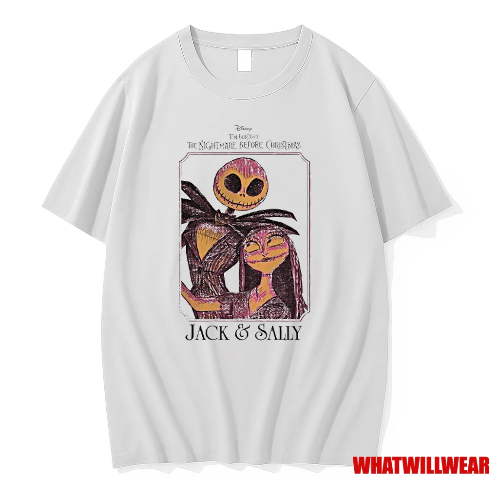 The Nightmare Before Christmas Jack Sally Pink Shirts
