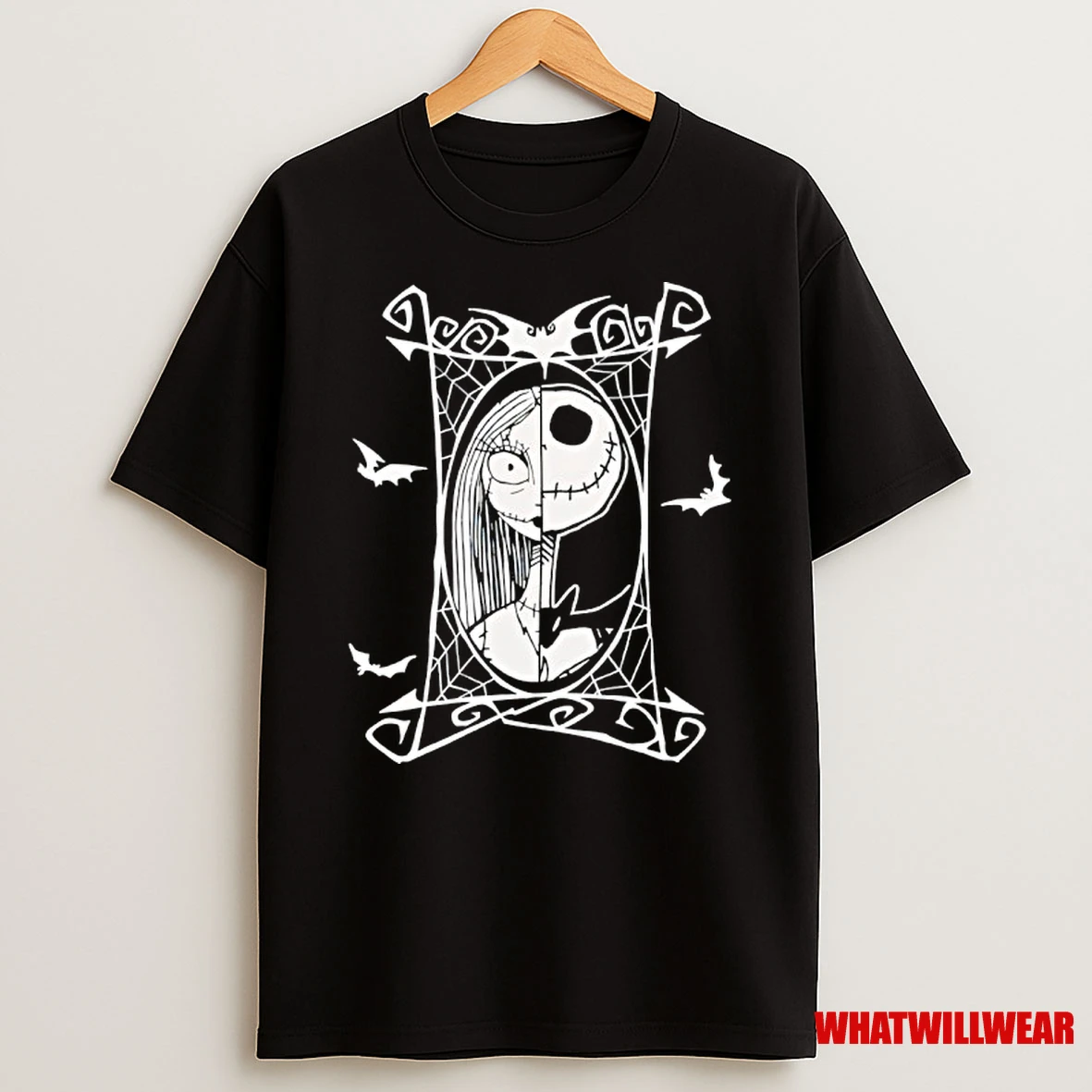 The Nightmare Before Christmas Jack Sally Split Portrait Halloween Shirts
