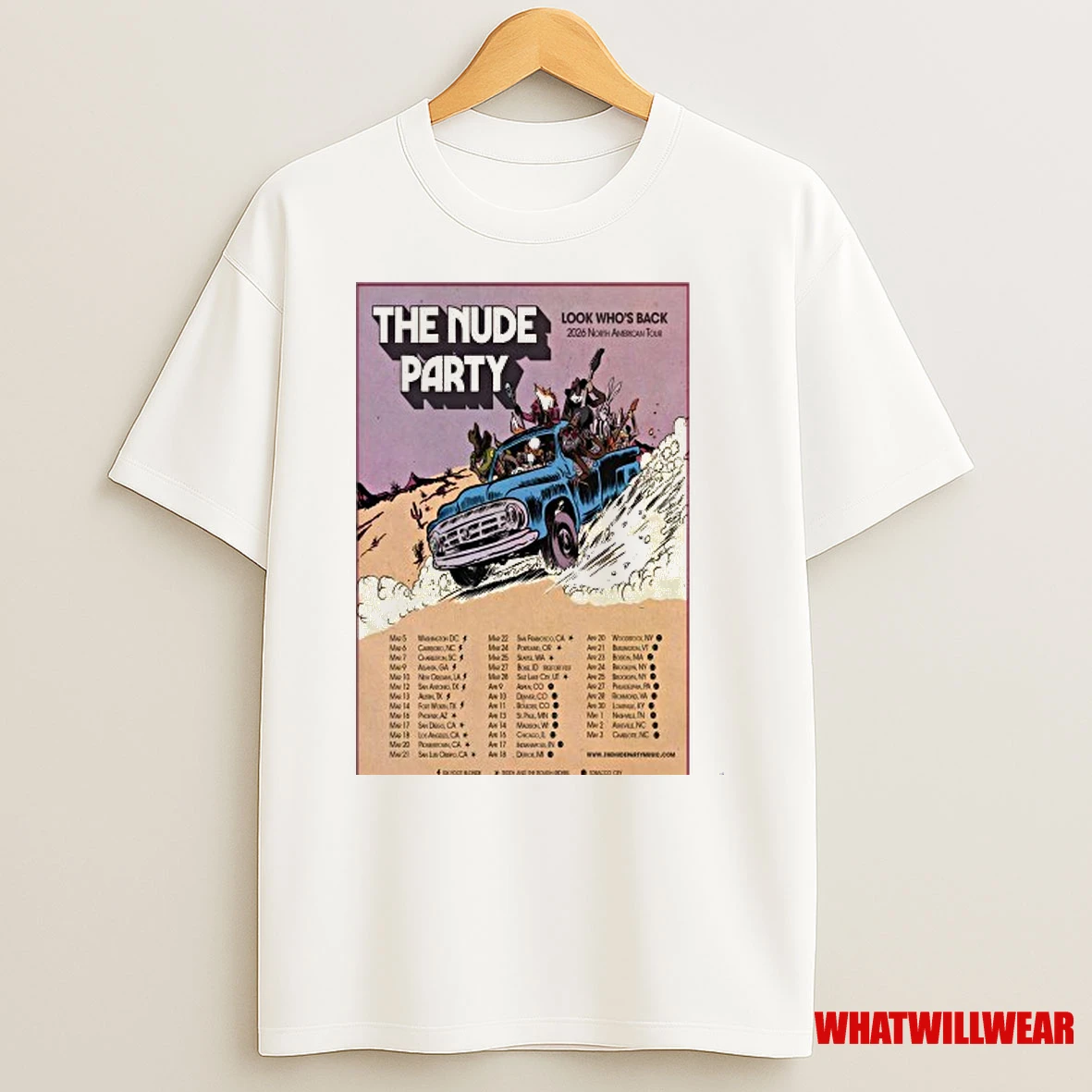 The Nude Party Look Whos Back 2026 North American Tour Shirts