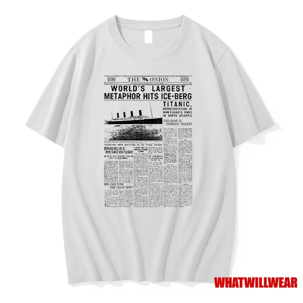 The Onion Worlds Largest Metaphor Hits Ice Berg Titanic Shirts