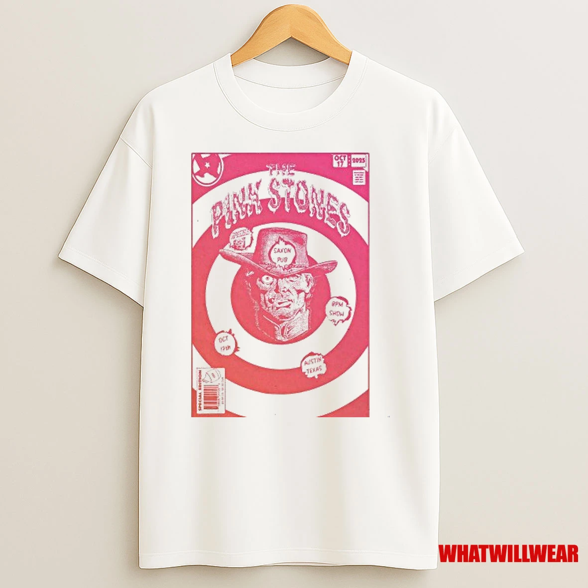 The Pink Stones Oct 17 2025 Saxon Pub Austin Texas Shirts