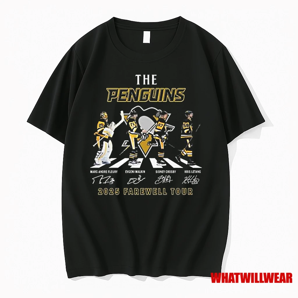 The Pittsburgh Penguins Players Walking 2025 Farewell Tour Signature Shirts