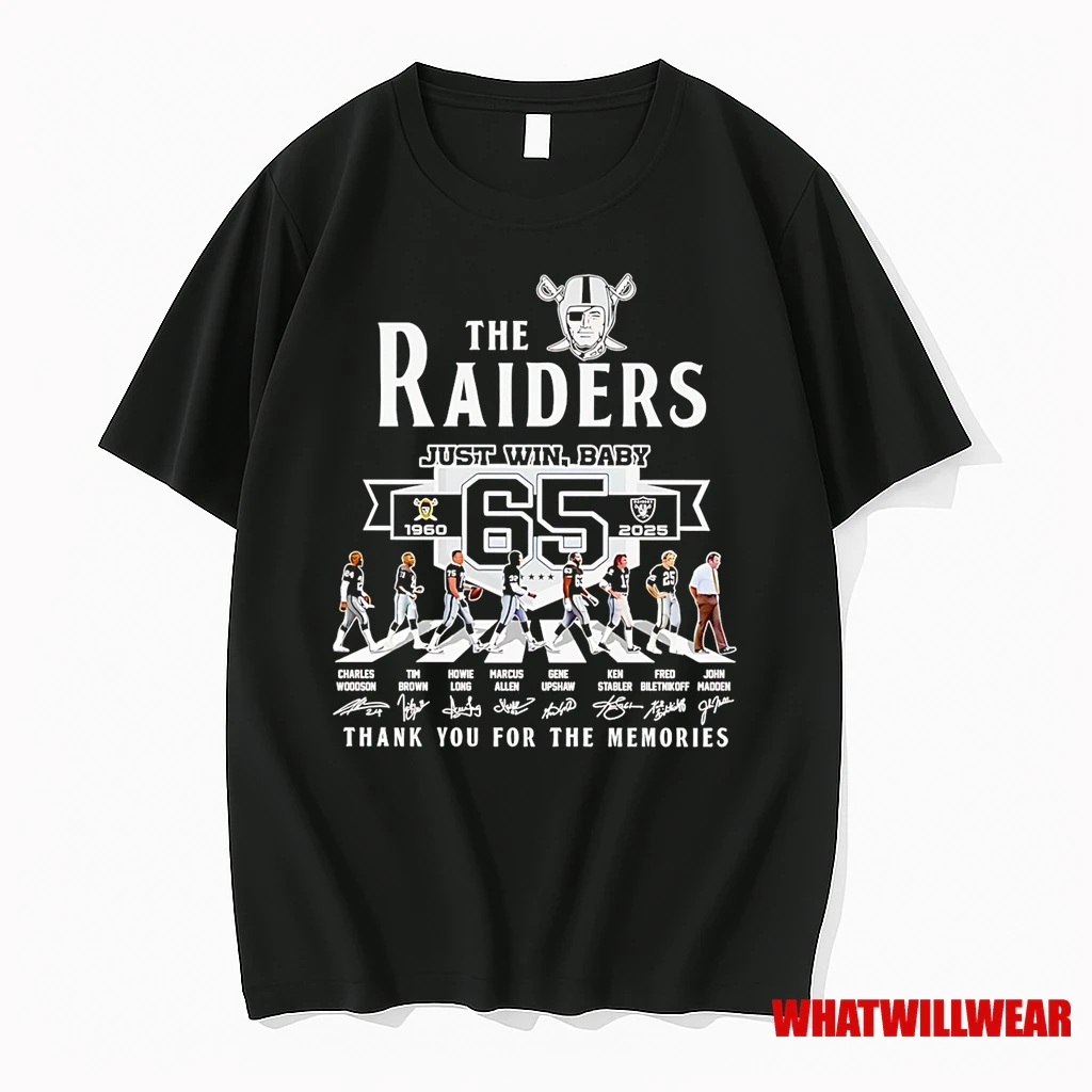 The Raiders Just Win Baby 1960 2025 Thank You For The Memories Shirts