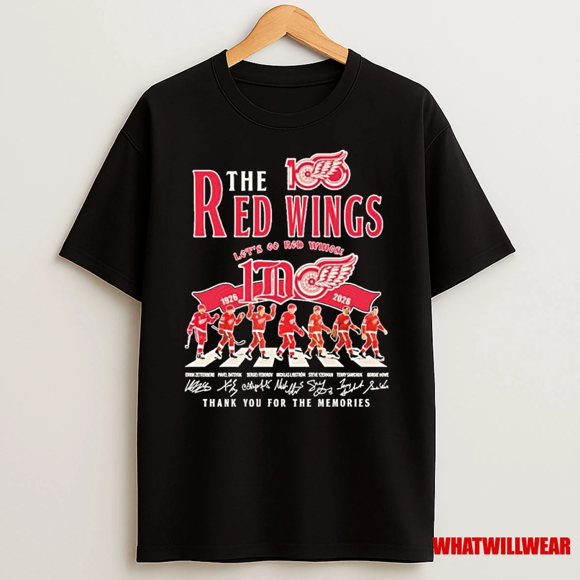 The Red Wings Hockey Abbey Road 100th Anniversary 1926 2026 Lets Go Red Wings Shirts