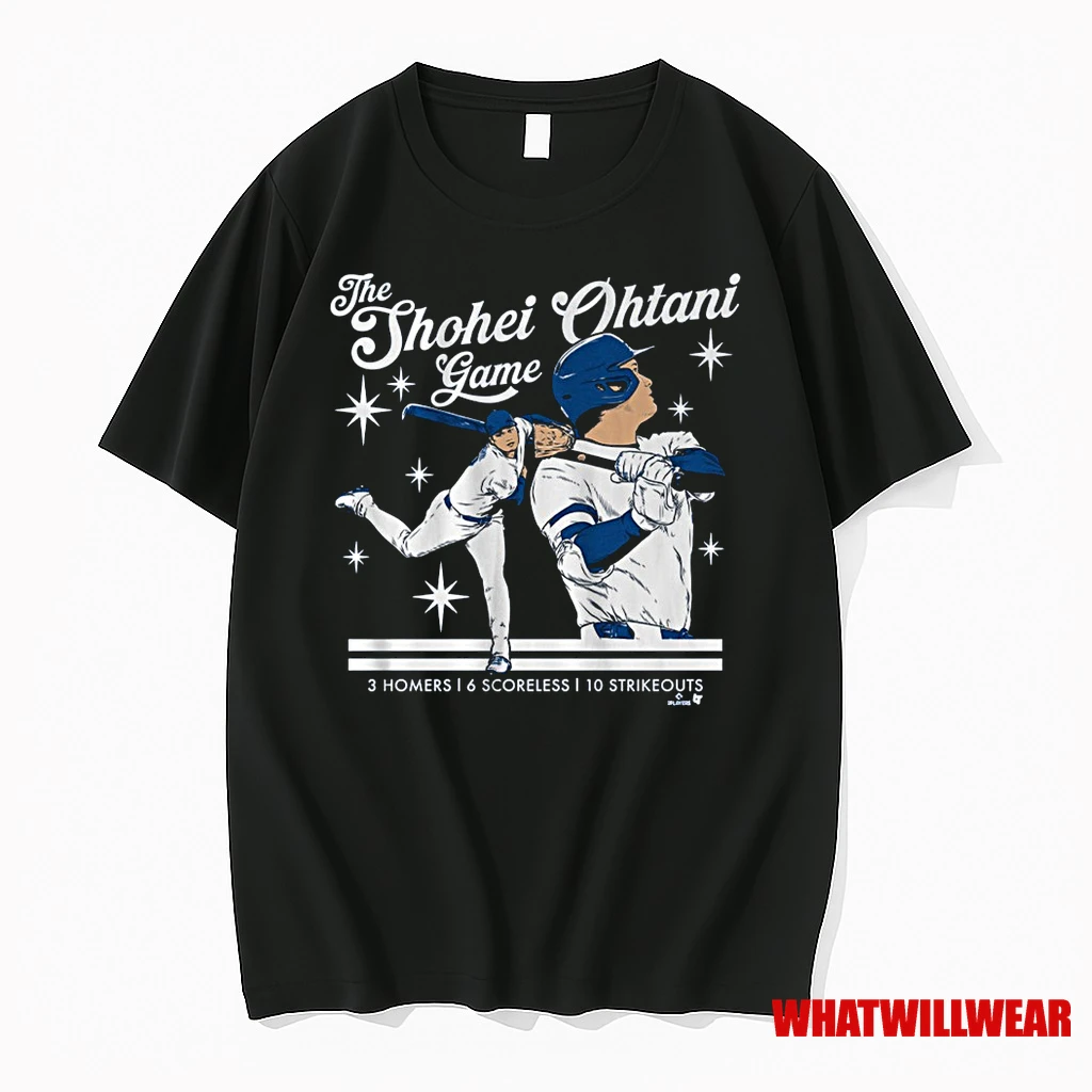 The Shohei Ohtani Game 3 Homer 6 Scoreless 10 Strikeouts Los Angeles Dodgers Mlb Shirts