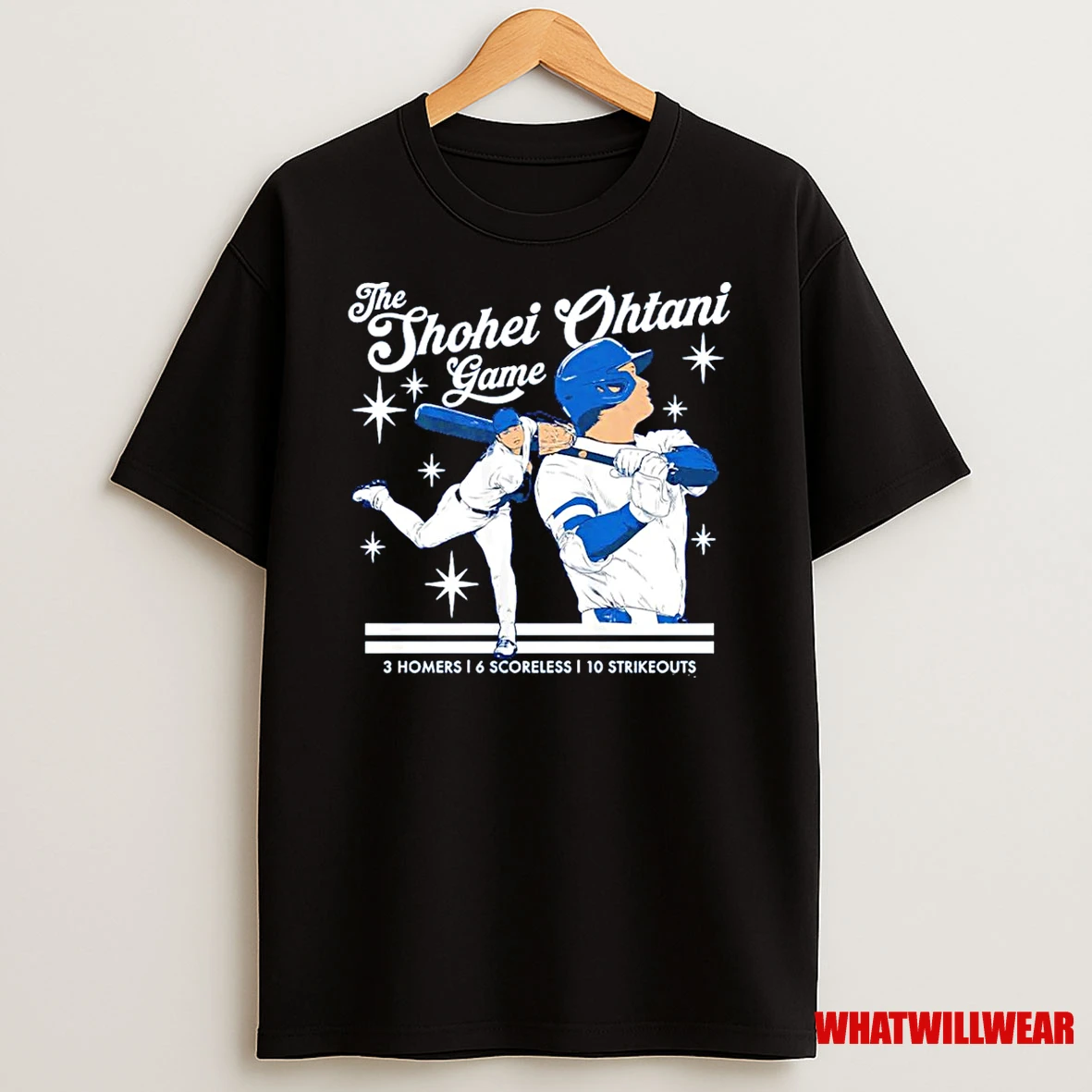 The Shohei Ohtani Game La Dodgers 3 Homers 6 Scoreless 10 Strikeouts Shirts