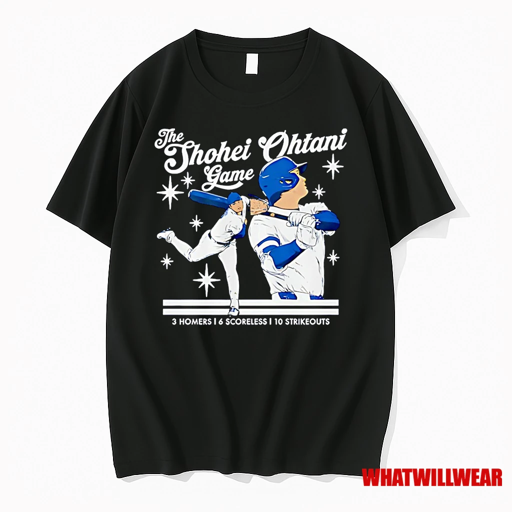 The Shohei Ohtani Game Los Angeles Dodgers Baseball 3 Homers 6 Scoreless 10 Strikeouts Shirts