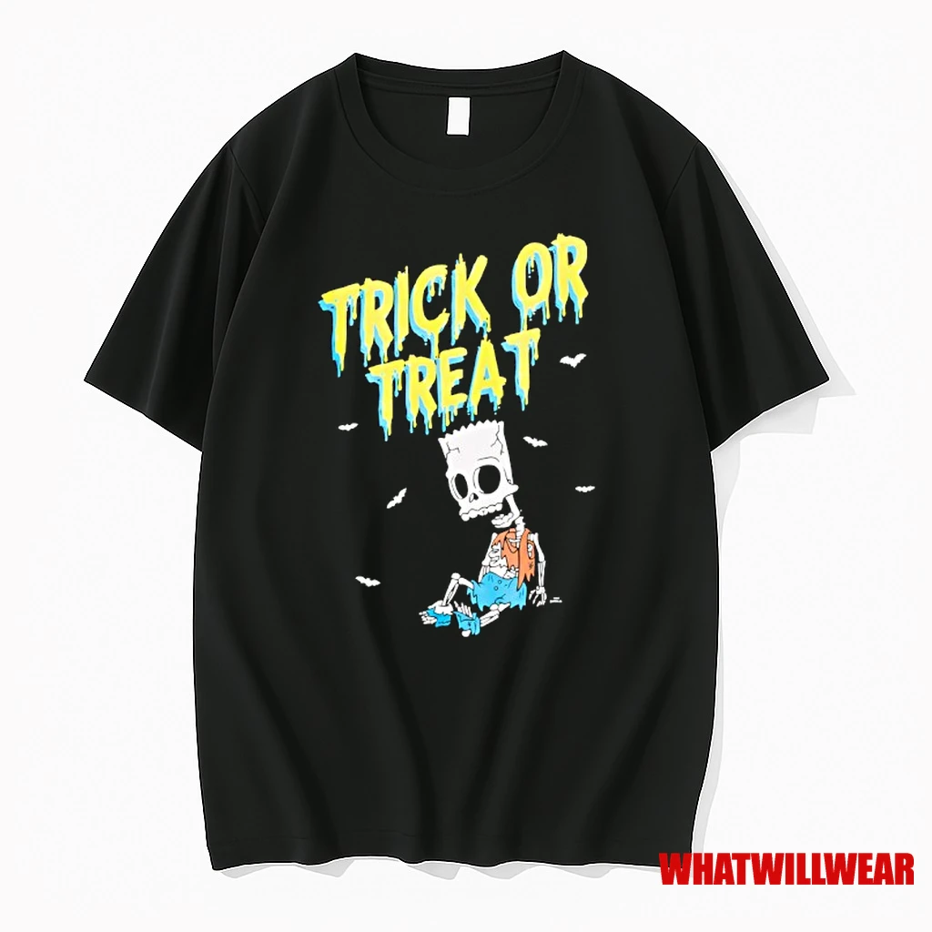The Simpsons Trick Or Treat Skeleton Halloween Shirts