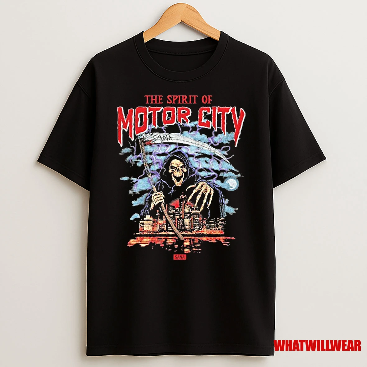 The Spirit Of Motor City Sana Grim Reaper Halloween Shirts