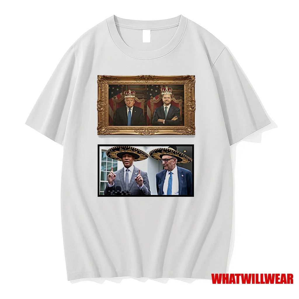 The White House Donald Trump And J D Vance Wearing Crowns And Sitting On Thrones Meme Shirts