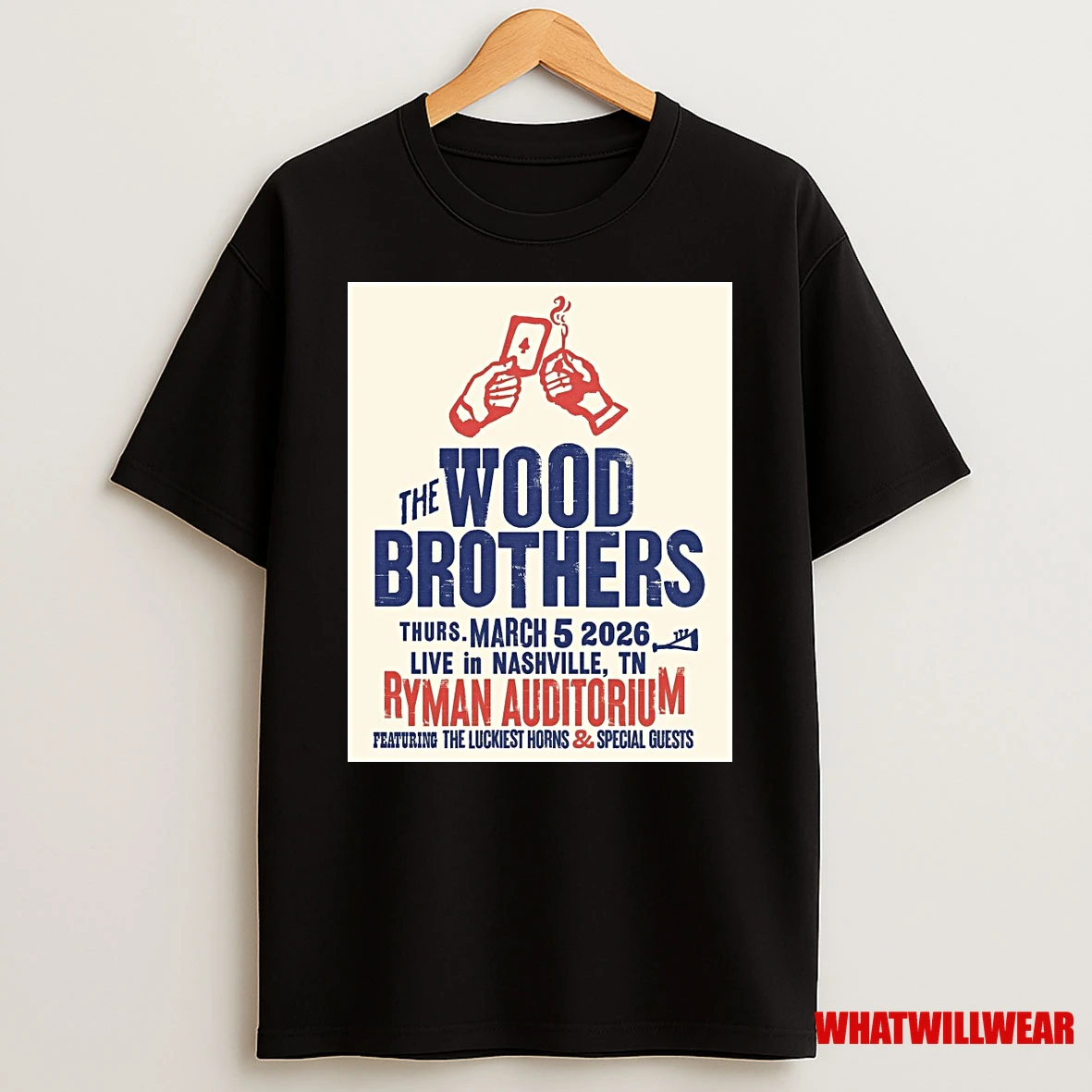 The Wood Brothers March 5 2026 Nashville Tn Ryman Auditorium Shirts