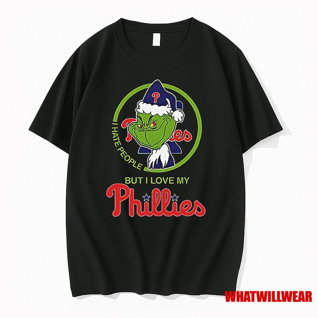 The Grinch I Hate People But I Love My Phillies Shirts