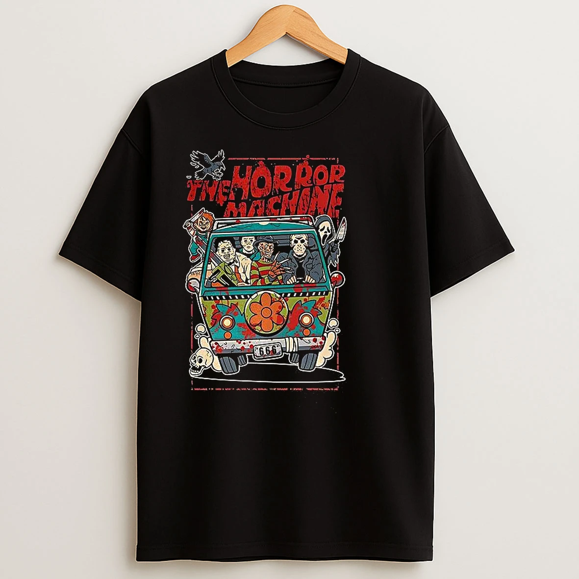 The Horror Machine Mystery Machine Scooby Doo Parody Halloween T Shirts
