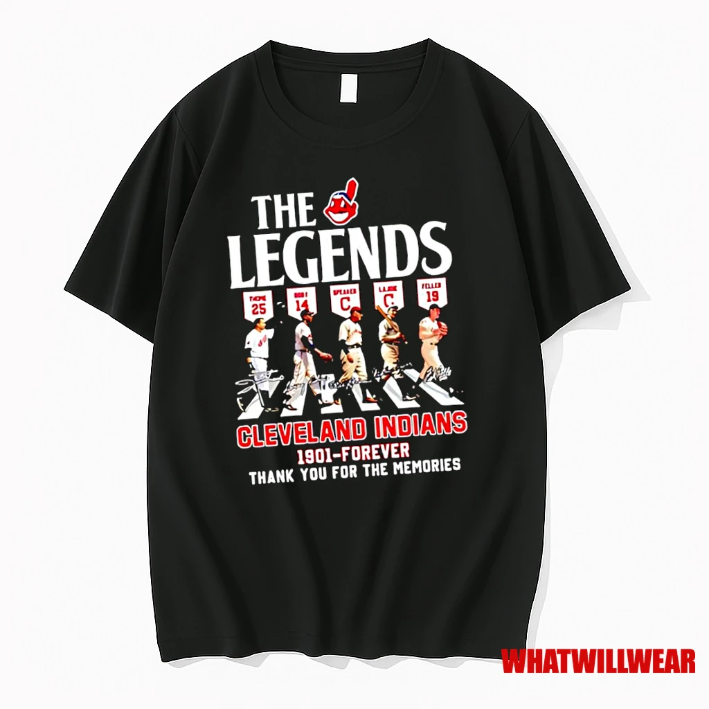 The Legends Cleveland Indians 1901 Forever Thank You For The Memories X Abbey Road Shirts