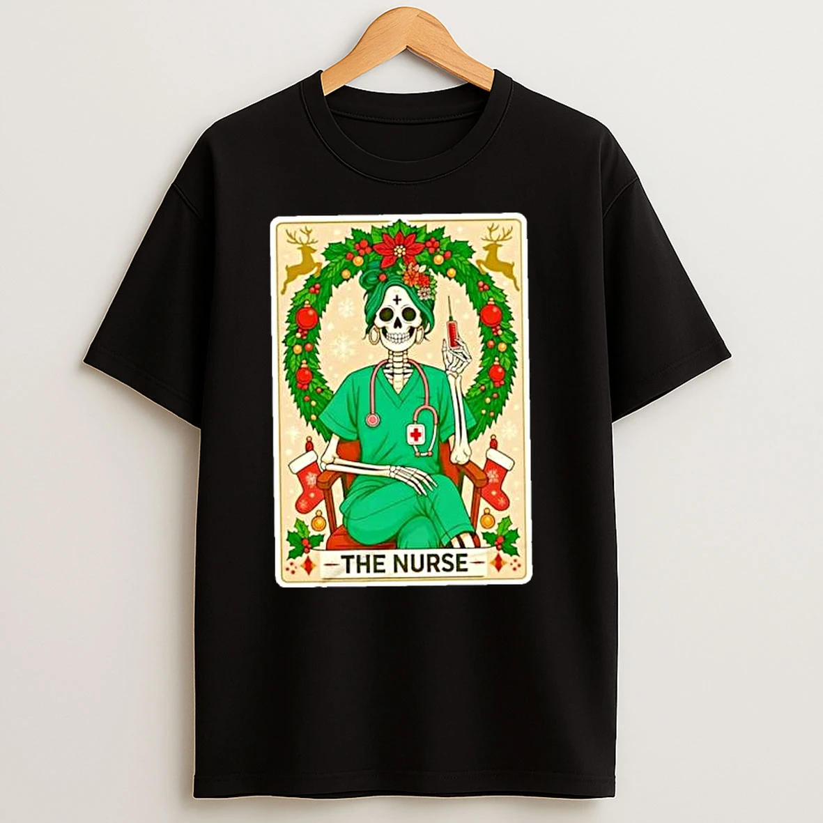 The Nurse Skeleton Tarot Card Ornaments T Shirts