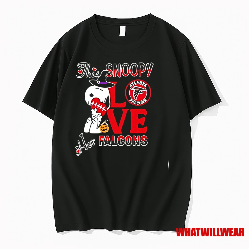 This Snoopy Love Her Atlanta Falcons Mlb Happy Halloween Shirts