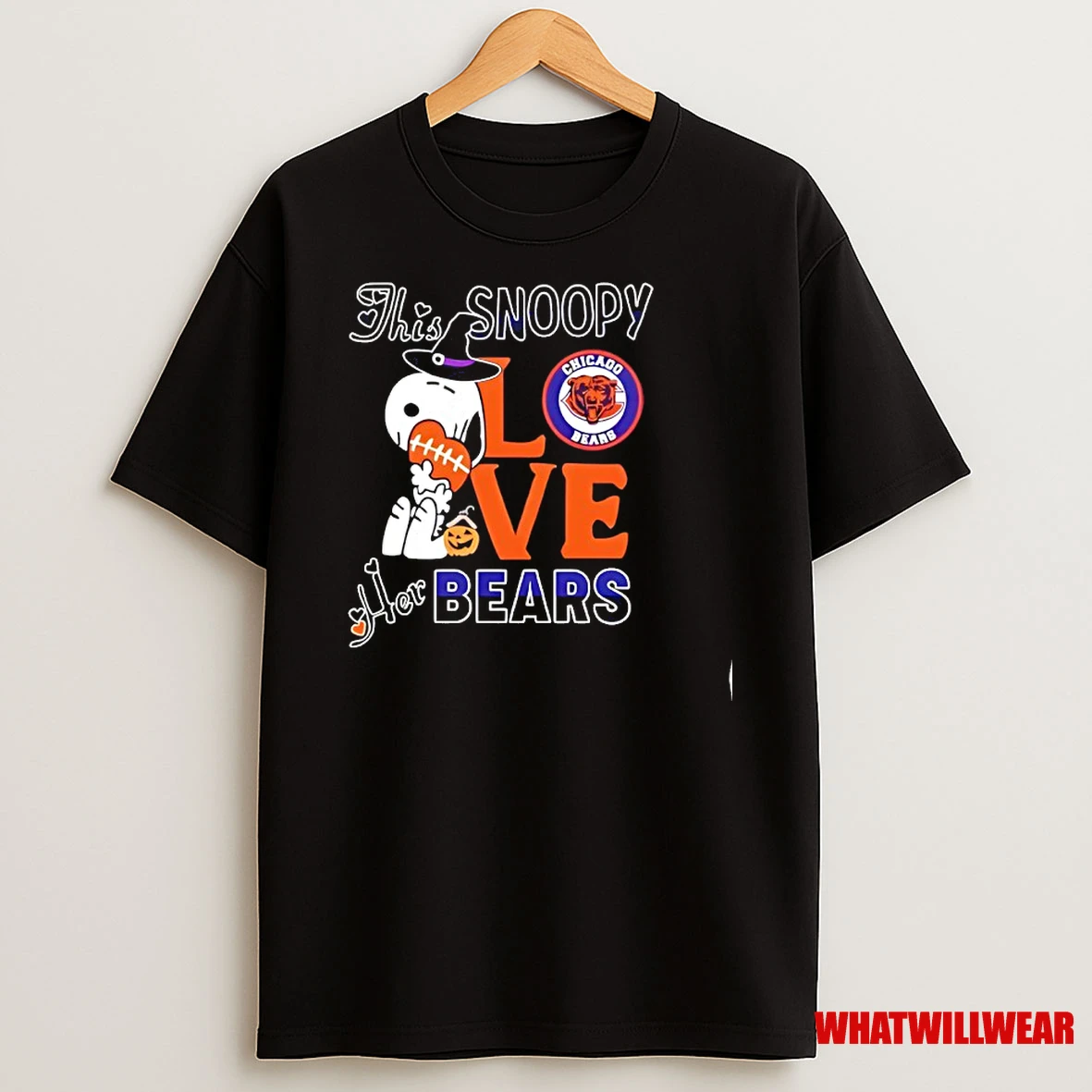 This Snoopy Love Her Chicago Bears Mlb Happy Halloween Shirts