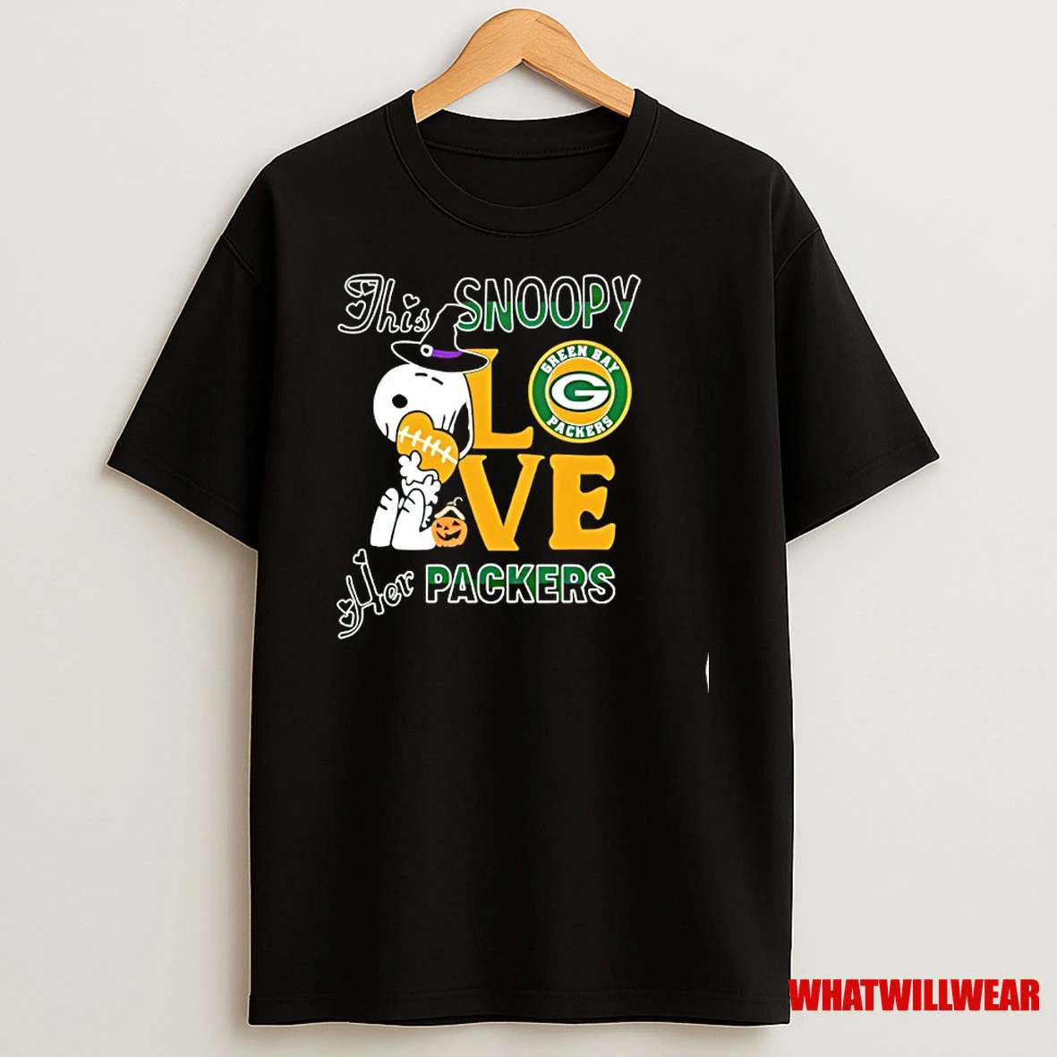 This Snoopy Love Her Green Bay Packers Mlb Happy Halloween Shirts