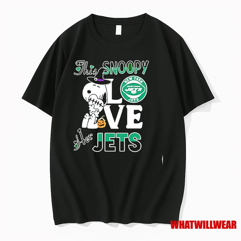 This Snoopy Love Her New York Jets Mlb Happy Halloween Shirts