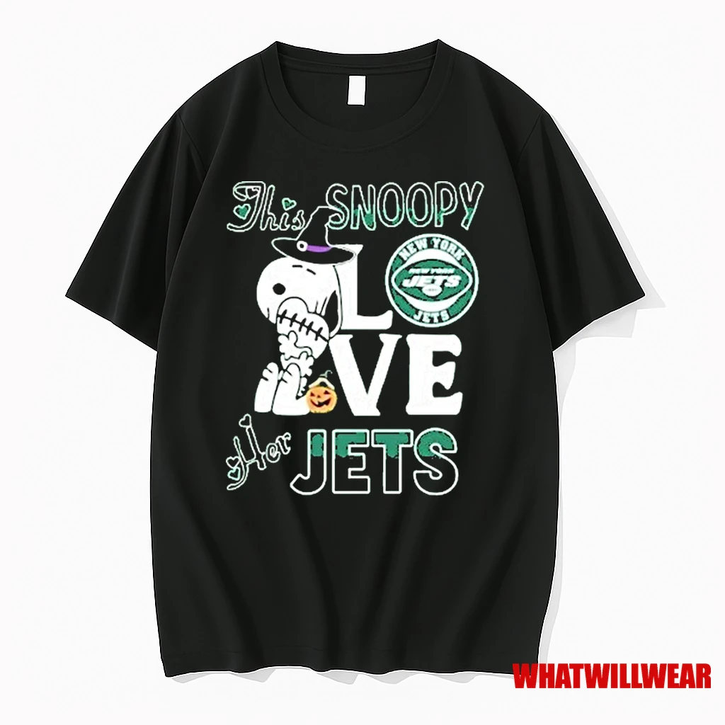 This Snoopy Love Her New York Jets The Peanuts Halloween Shirts