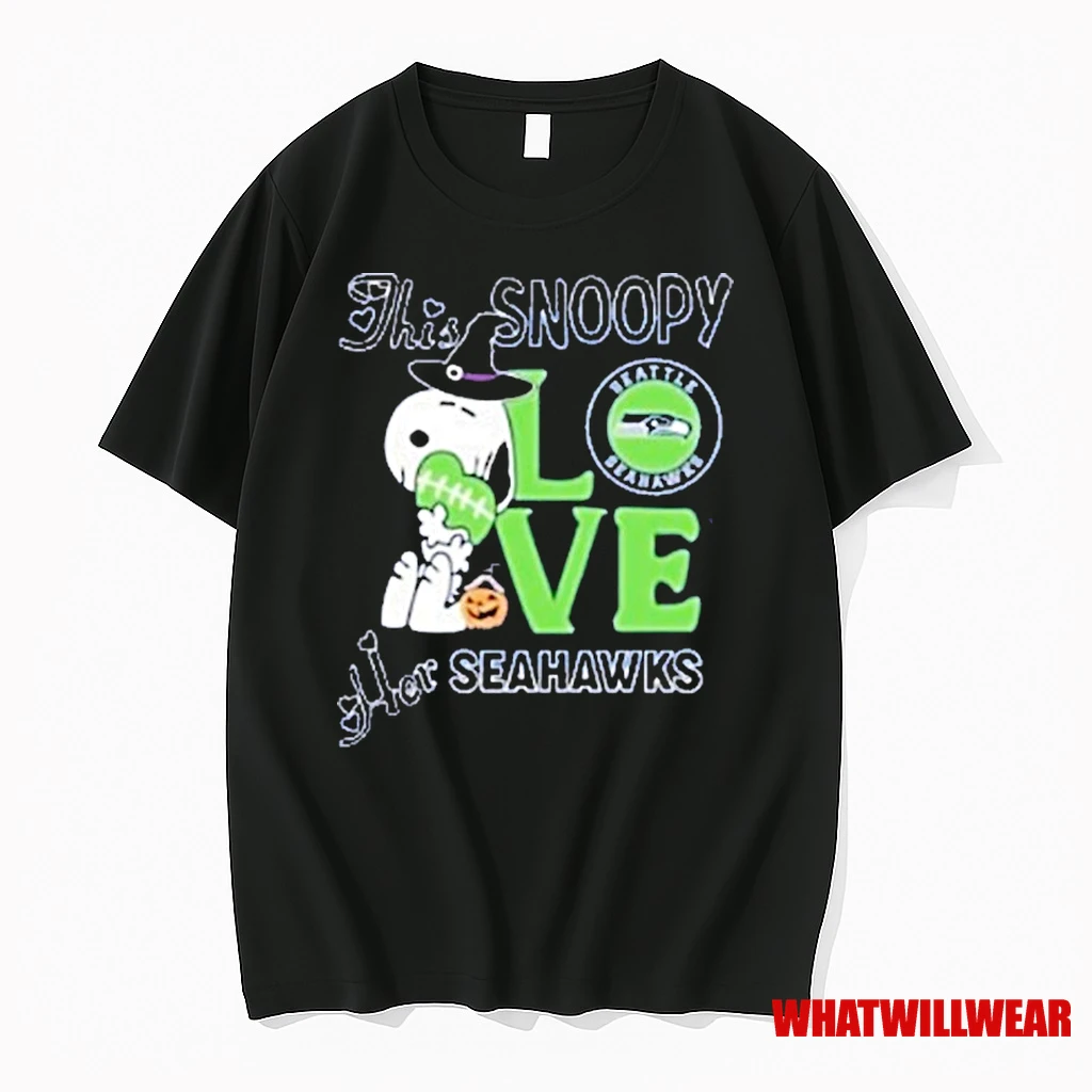 This Snoopy Love Her Seattle Seahawks The Peanuts Halloween Shirts