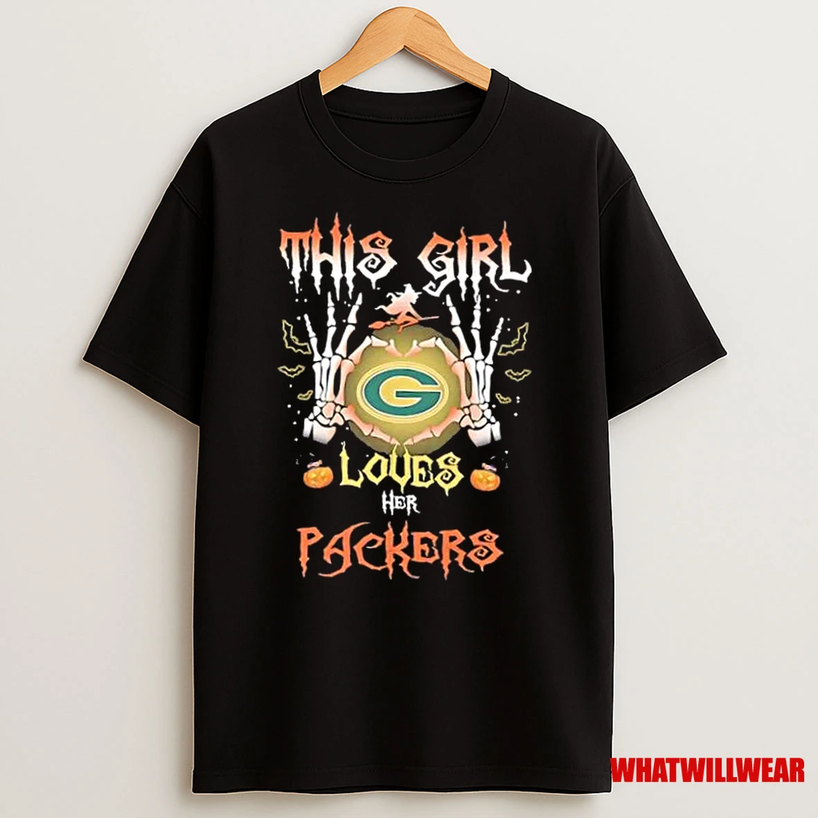 This Girl Loves Her Green Bay Packers Witch Halloween Shirts