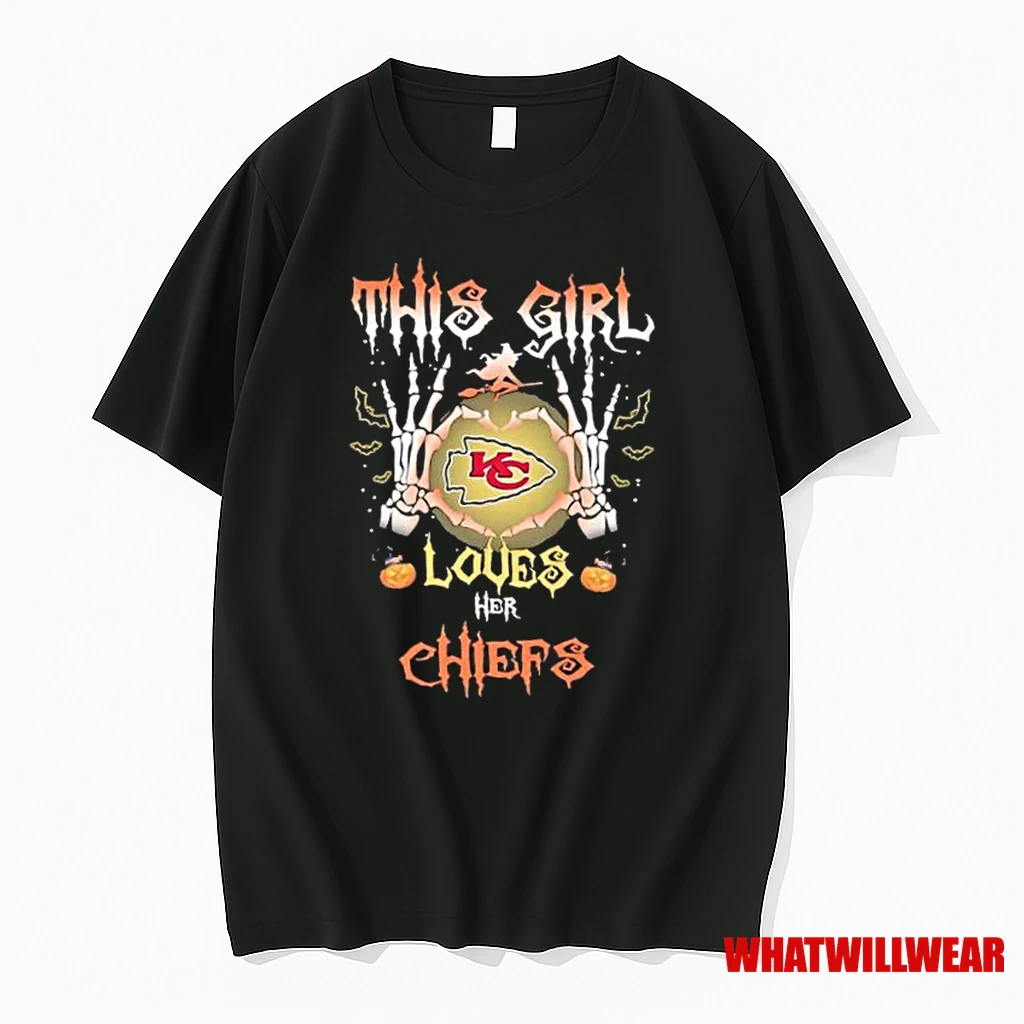 This Girl Loves Her Kansas City Chiefs Football Halloween Shirts