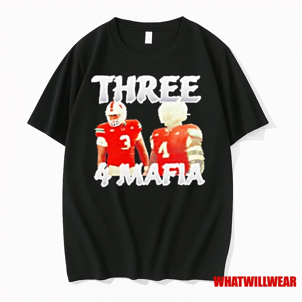 Three 4 Mafia Miami Hurricanes Football Shirts