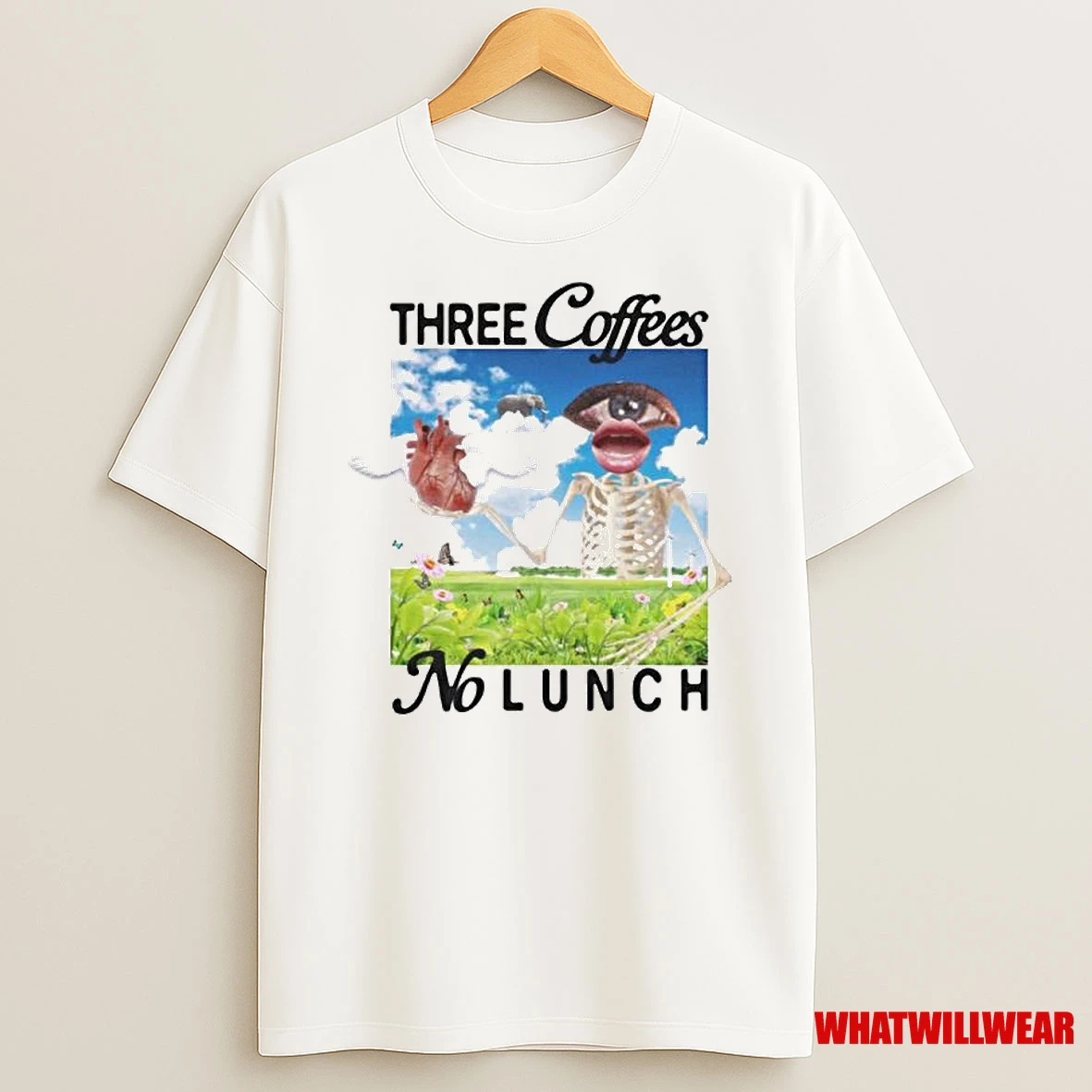 Three Coffees No Lunch Ornaments Shirts
