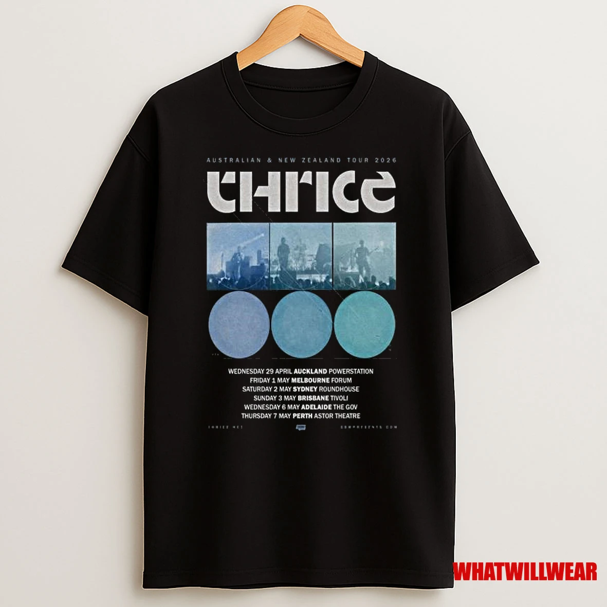 Thrice Australia And New Zealand 2026 Event Shirts