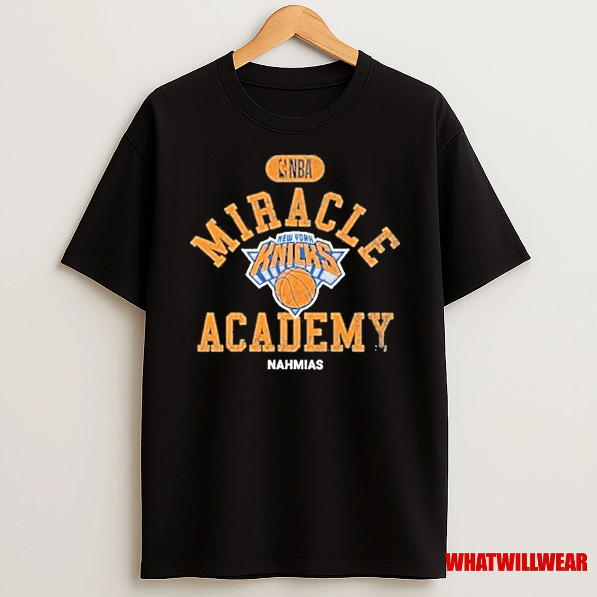 Timothee Chalamet Madison Square Garden Wearing New York Knicks Miracle Academy Nba Shirts