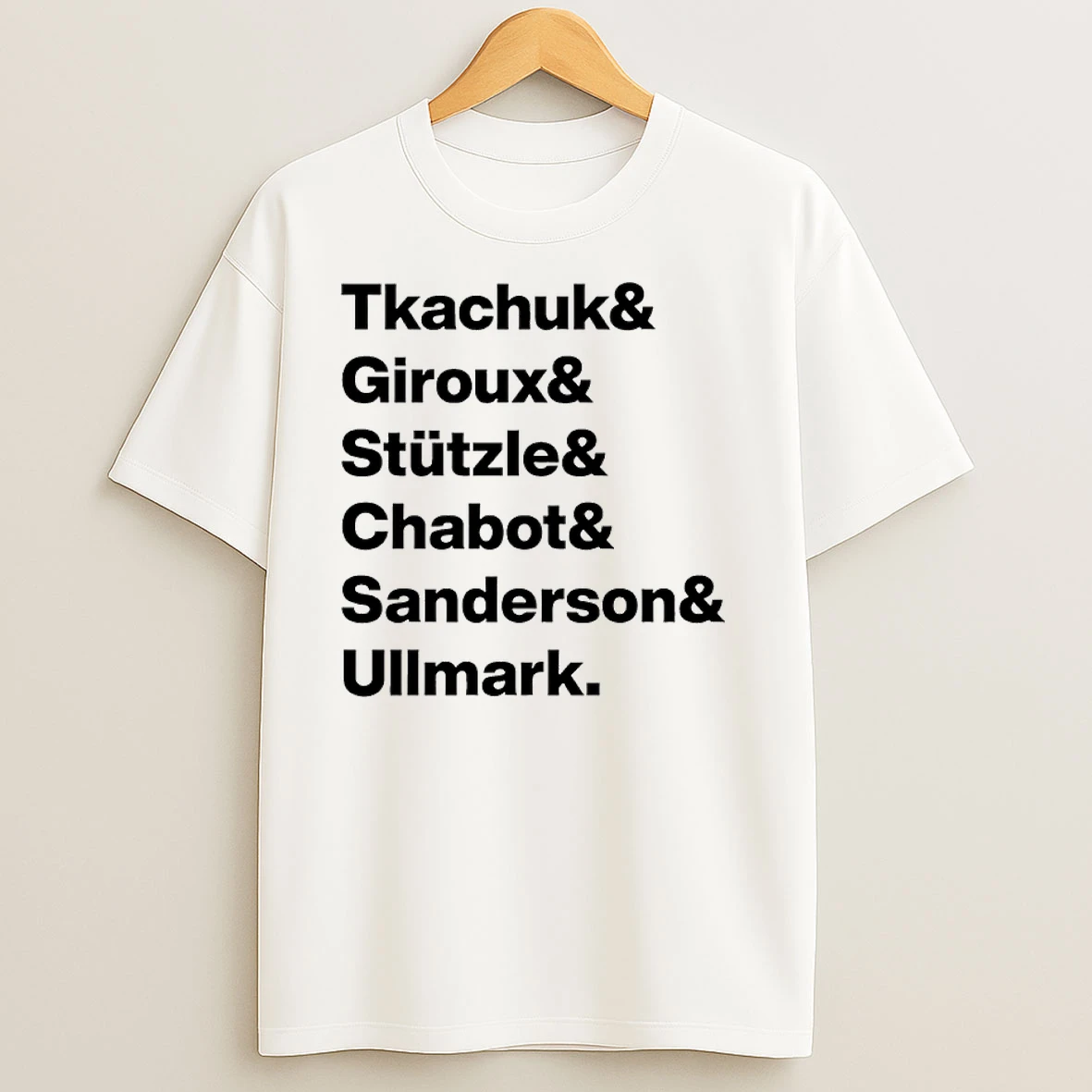 Tkachuk Giroux Stutzle Chabot Sanderson Ullmark T Shirts