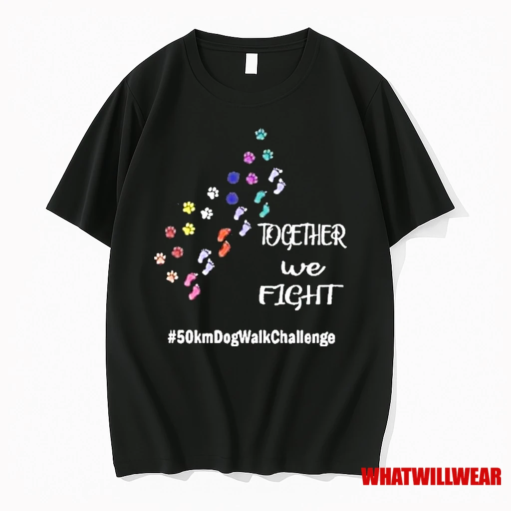 Together We Fight 50 Km Dog Walk Challenge Shirts