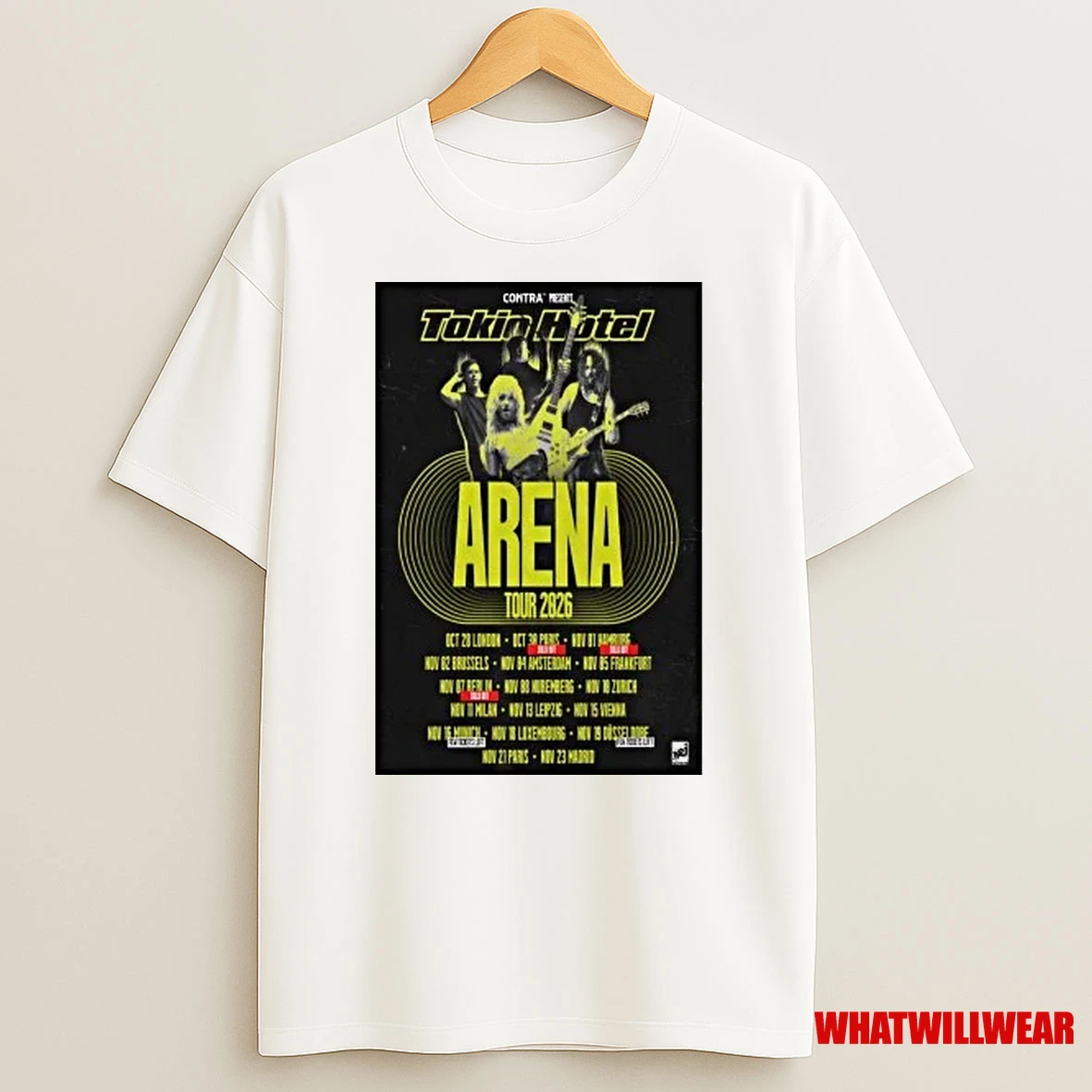Tokio Hotel Arena Tour 2026 Shirts