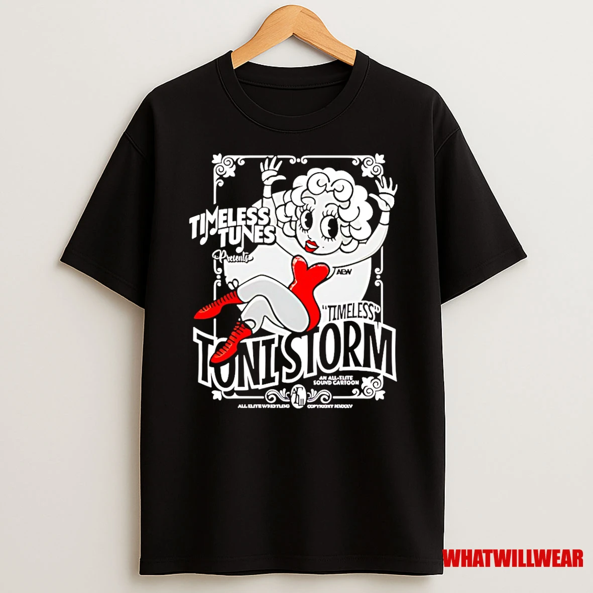 Toni Storm Timeless Tunes Aew Cartoon Shirts
