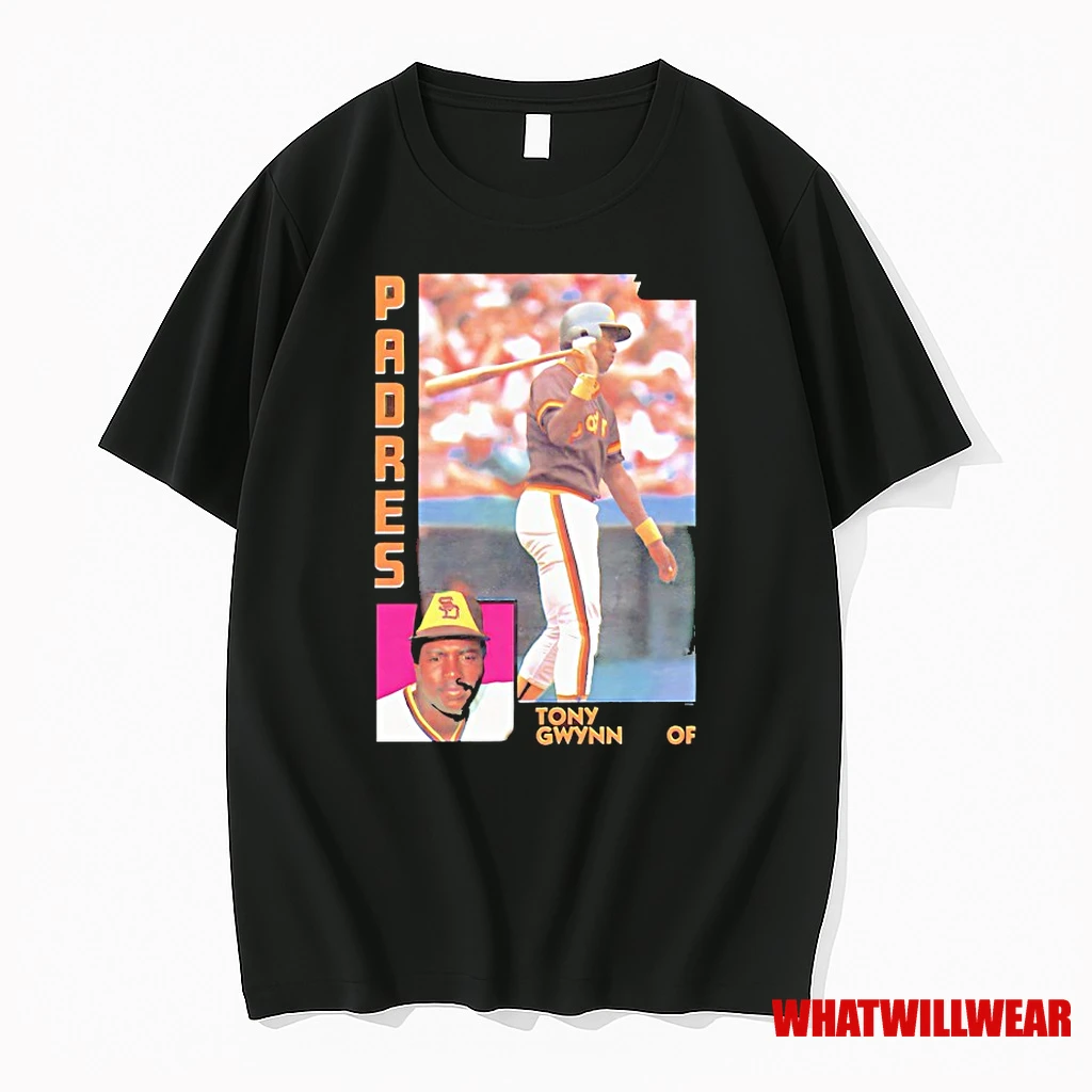 Tony Gwynn San Diego Padres 1984 Card Player Shirts