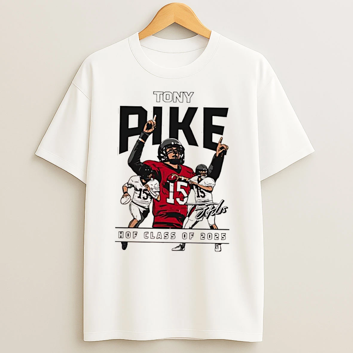 Tony Pike Hof Class Of 2025 Signature T Shirts