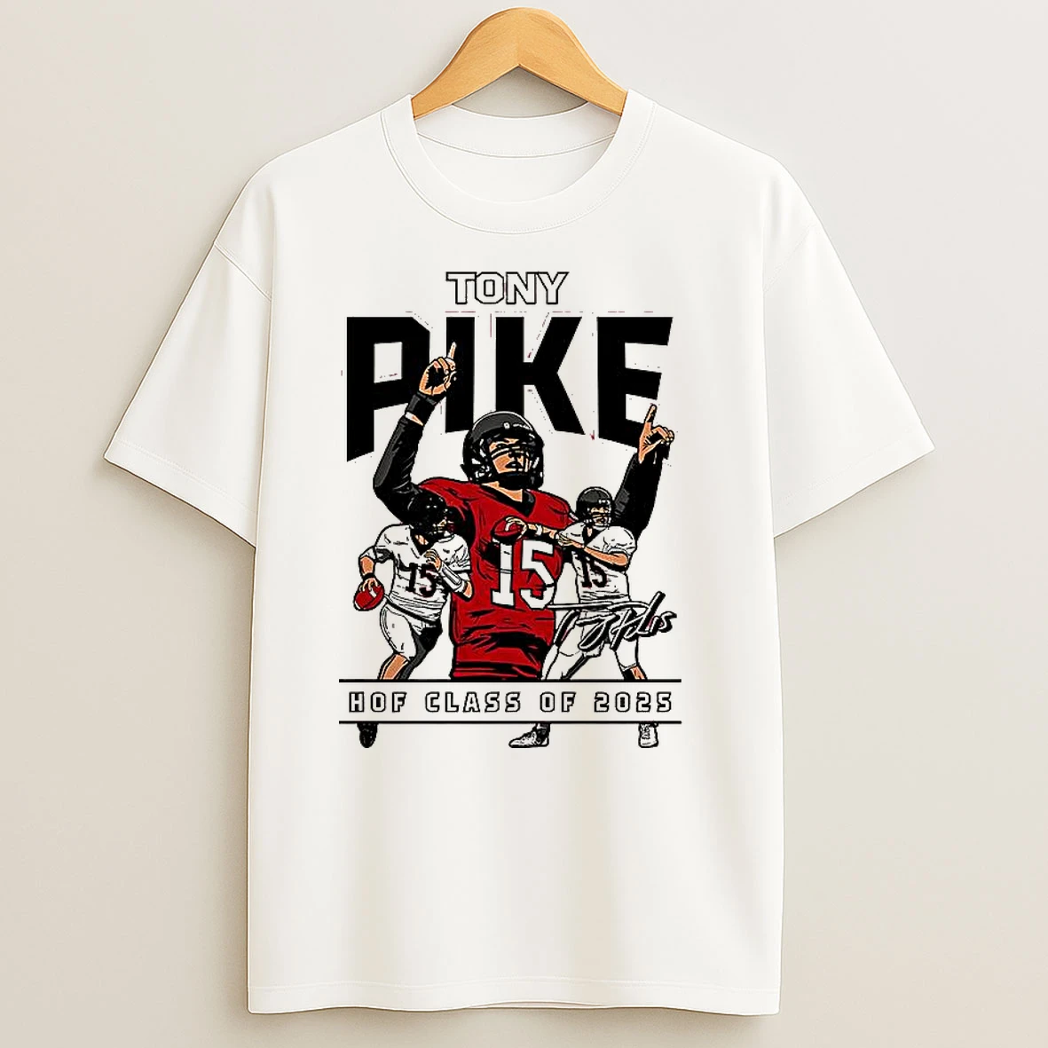 Tony Pike Hof Class Of 2025 Signature Graphic T Shirts