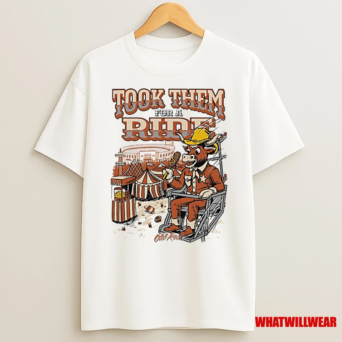 Took Them For A Ride Texas Longhorns Mascot Painting T Shirts