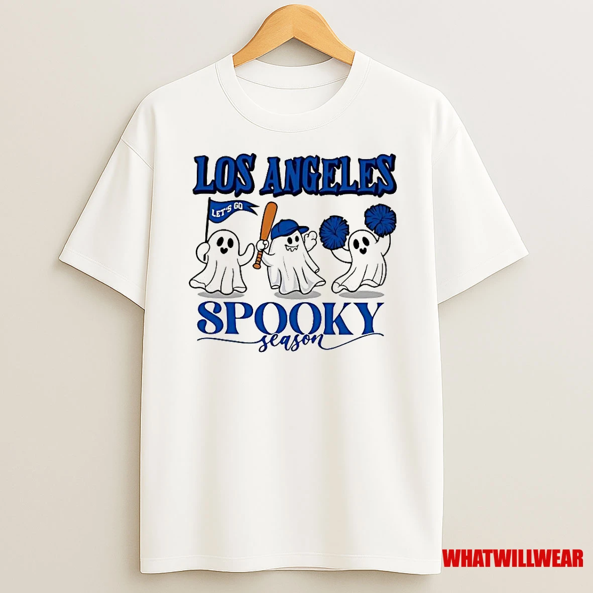 Top Los Angeles Baseball Blue Team Spooky Season Cute Shirts