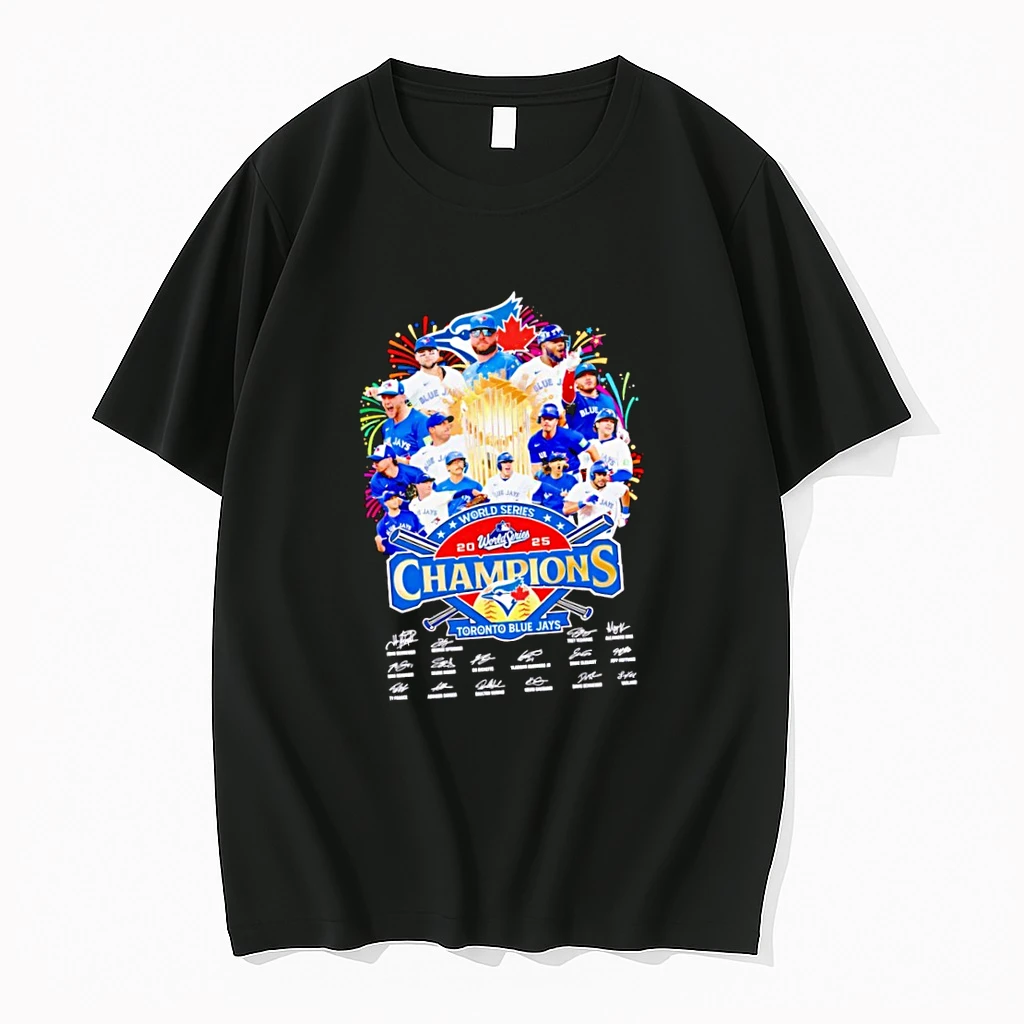 Toronto Blue Jays 2025 World Series Champions Signatures Shirts