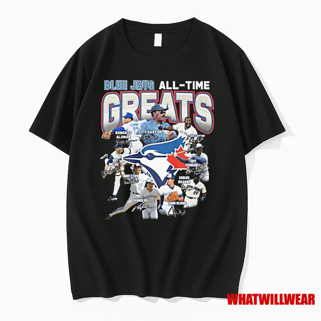 Toronto Blue Jays All Time Greats Players Signatures 2025 Shirts